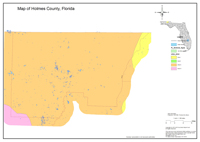 2013 Sinkhole Map of Holmes County, FL