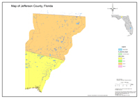 2013 Sinkhole Map of Jefferson County, FL