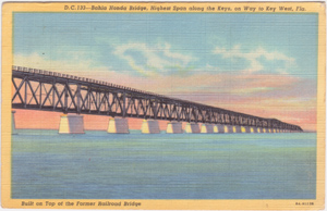 Key West, Florida - Bahia Honda Bridge - 1938